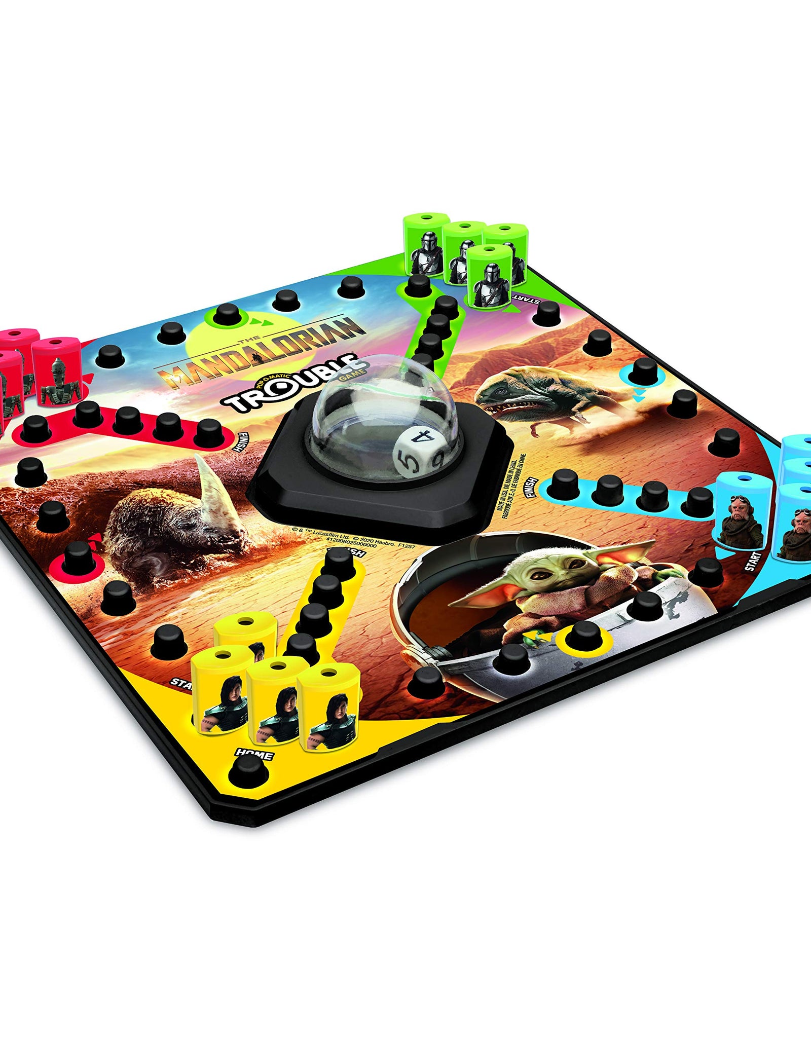 Hasbro Gaming Trouble: Star Wars The Mandalorian Edition Board Game for Kids Ages 5 and Up