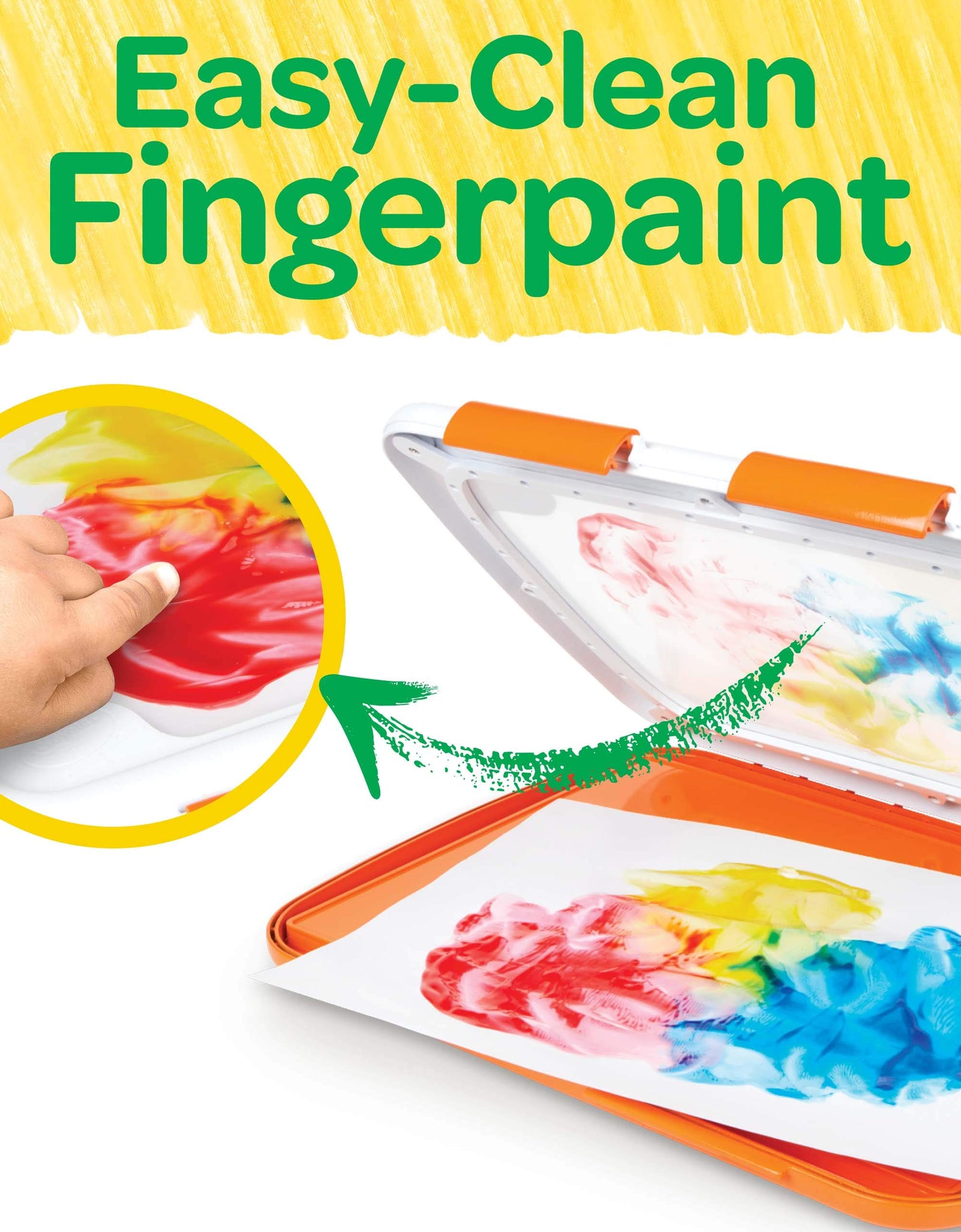 Crayola Washable Finger Paint Station, Less Mess Finger Paints for Toddlers, Kids Gift, 2 ounces