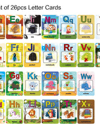 Coolplay A-Z 26 Alphabet Water Cards, Children Drawing Card for Kids Educational Toys for Travel
