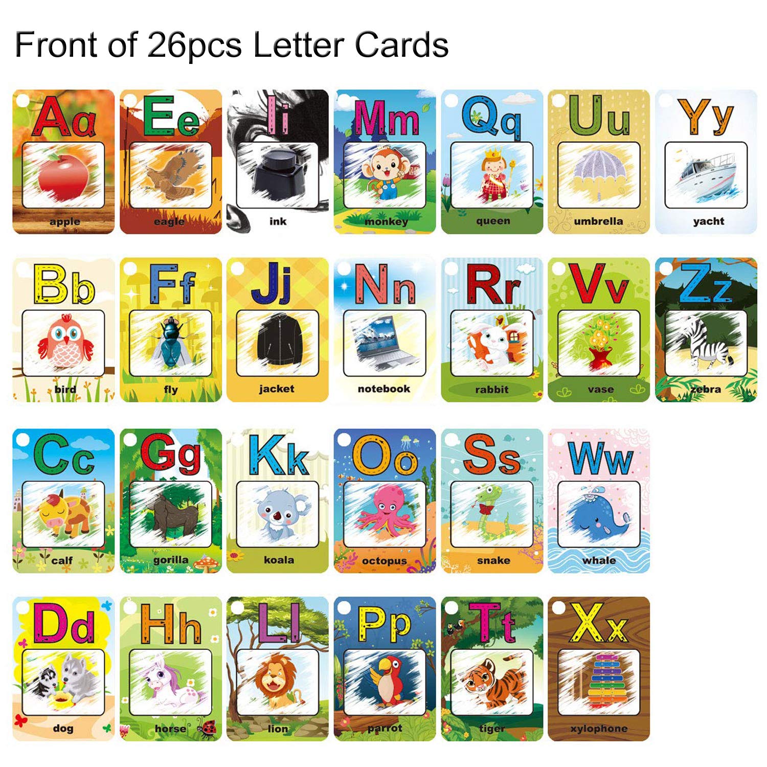 Coolplay A-Z 26 Alphabet Water Cards, Children Drawing Card for Kids Educational Toys for Travel