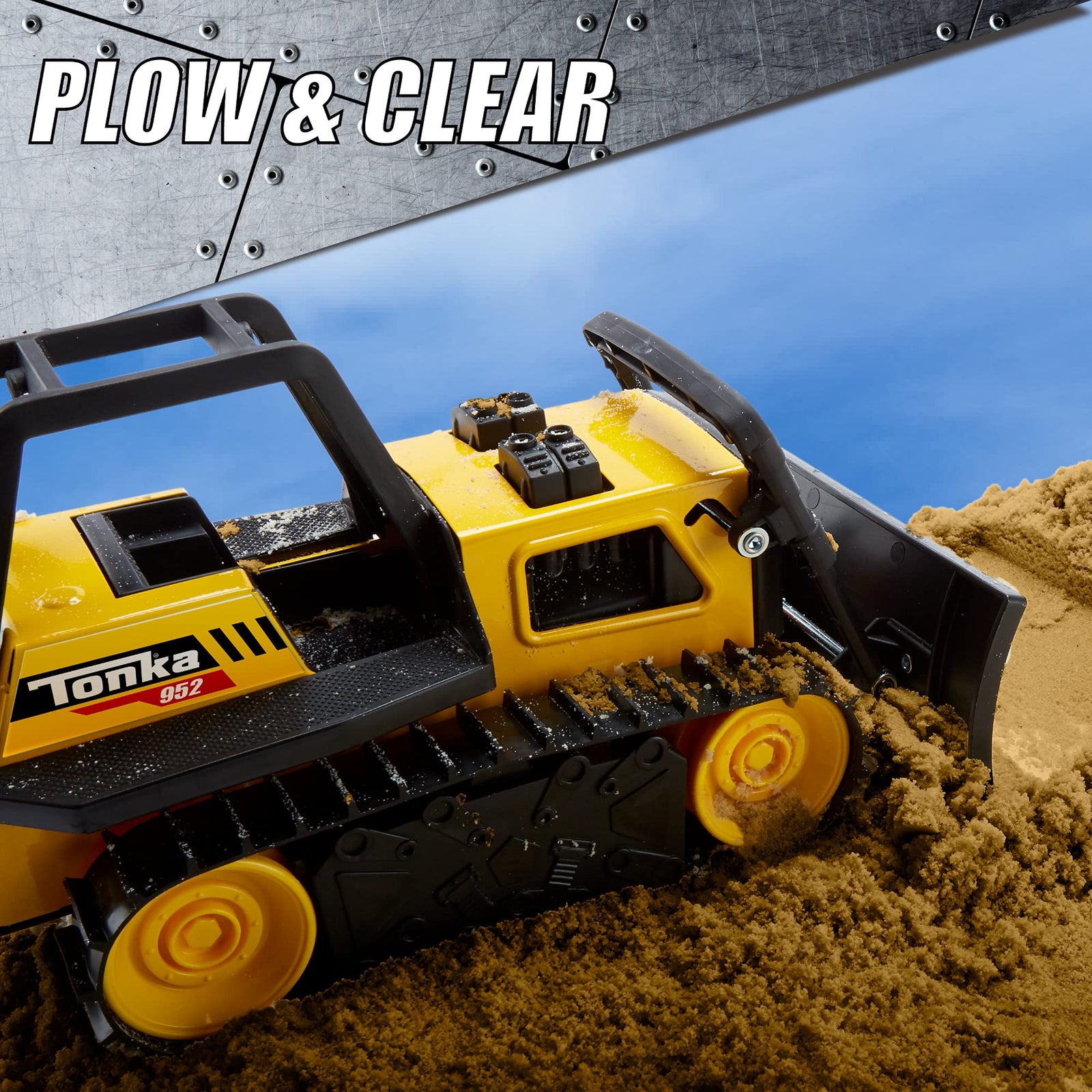 Tonka - Steel Classics Bulldozer, Frustration-Free Packaging (FFP)