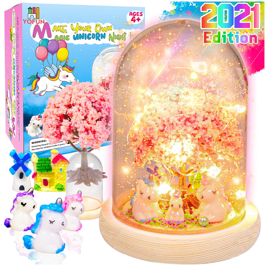 YOFUN Make Your Own Unicorn Night Light - Unicorn Craft Kit for Kids, Arts and Crafts Nightlight Project Novelty for Girl Age 4 to 9 Year Old, Unicorns Gifts for Girls
