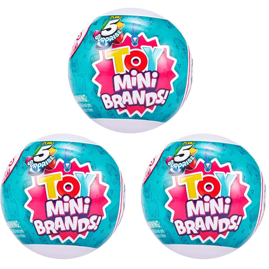 5 Surpise Toys Mystery Capsule Real Miniature Brands Collectible Toy (3 Pack) by Zuru - Series 3