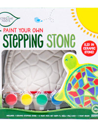 Creative Roots 92849 Paint Your Own Turtle Stepping Stone by Horizon Group Usa, 6 Paint Pots and Brush included, Assorted
