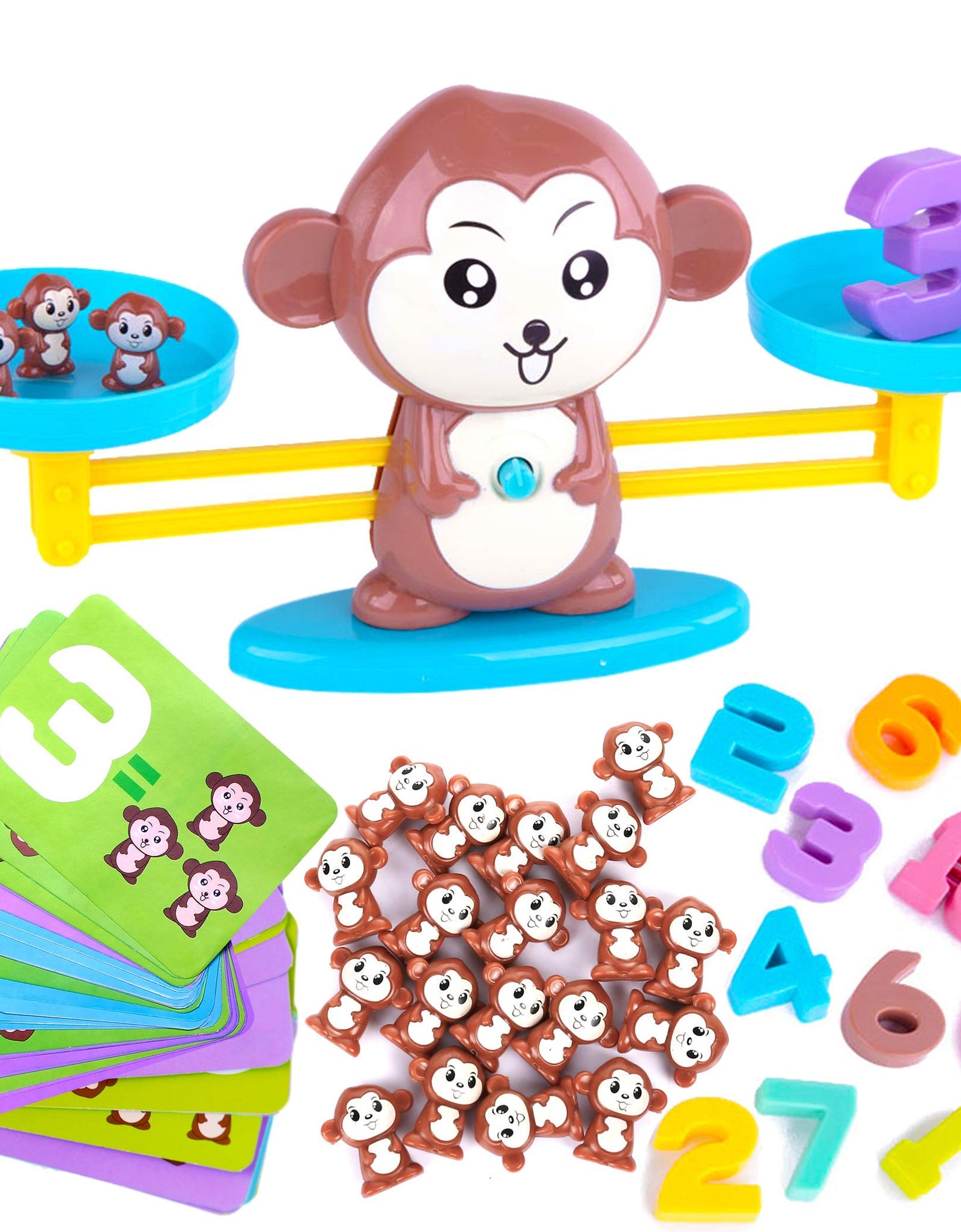 CoolToys Monkey Balance Cool Math Game for Girls & Boys | Fun, Educational Children's Gift & Kids Toy STEM Learning Ages 3+ (64-Piece Set)