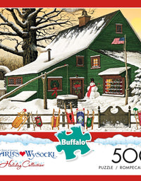 Buffalo Games - Charles Wysocki - Cocoa Break at The Copperfields - 500 Piece Jigsaw Puzzle Multi, 21.25"L X 15"W
