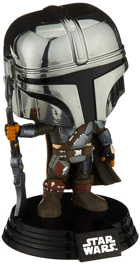 Funko Pop! Star Wars: The Mandalorian - Mandalorian (Chrome), Amazon Exclusive, Multicolor