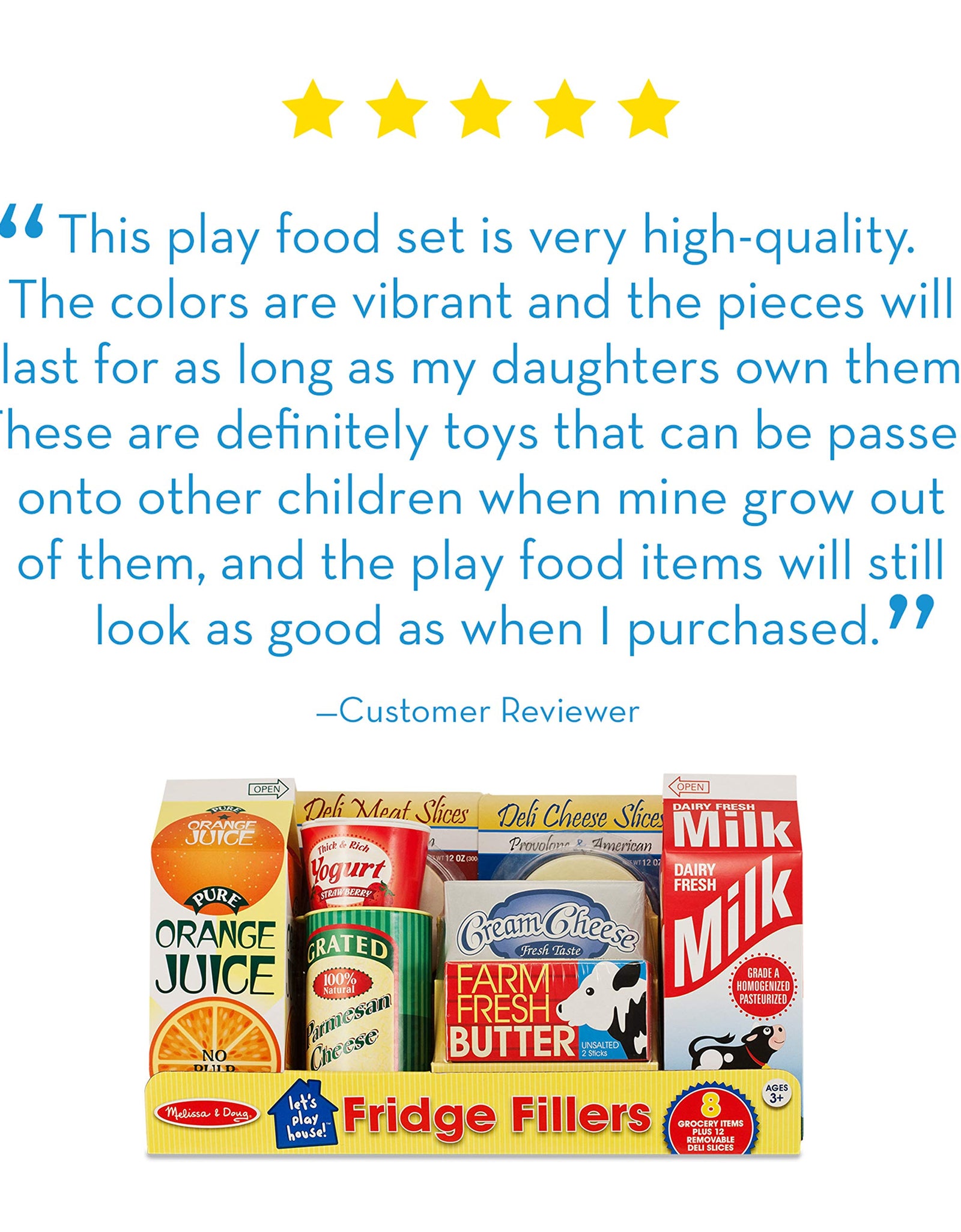 Melissa & Doug Fridge Groceries Play Food Cartons (8 pieces)