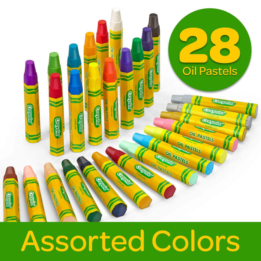 Crayola Oil Pastels, School Supplies, Kids Indoor Activities At Home, 28 Assorted Colors