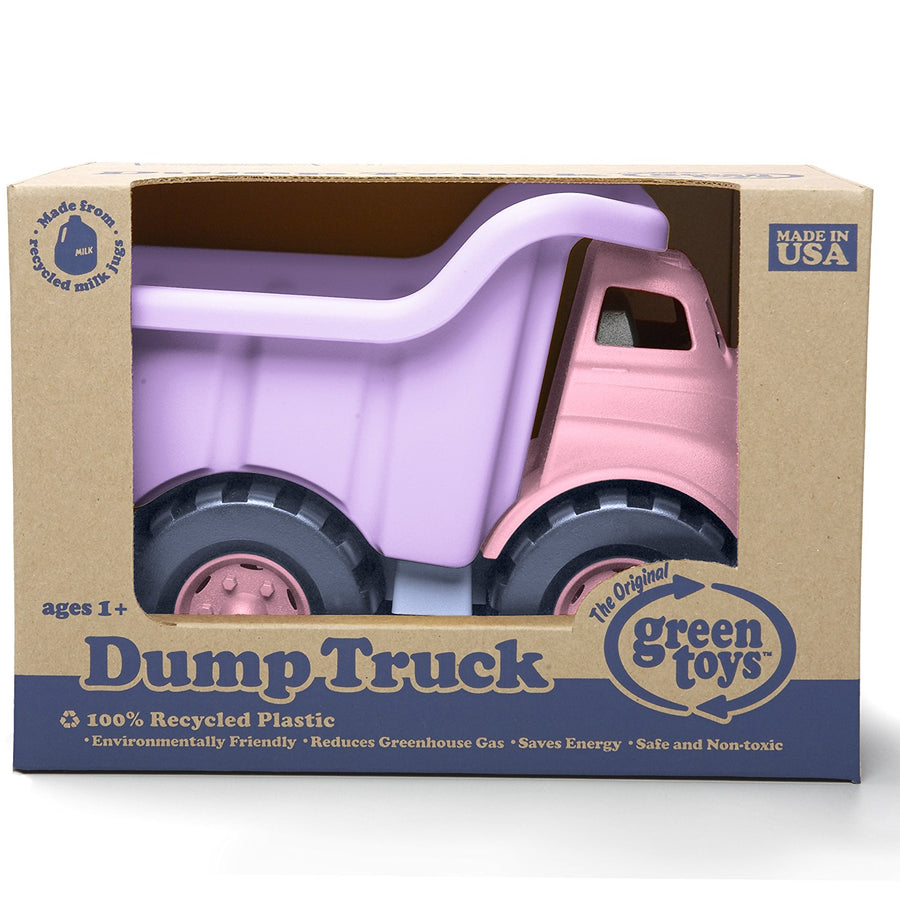 Green Toys Dump Truck in Pink Color - BPA Free, Phthalates Free Play Toys for Improving Gross Motor, Fine Motor Skills. Play Vehicles