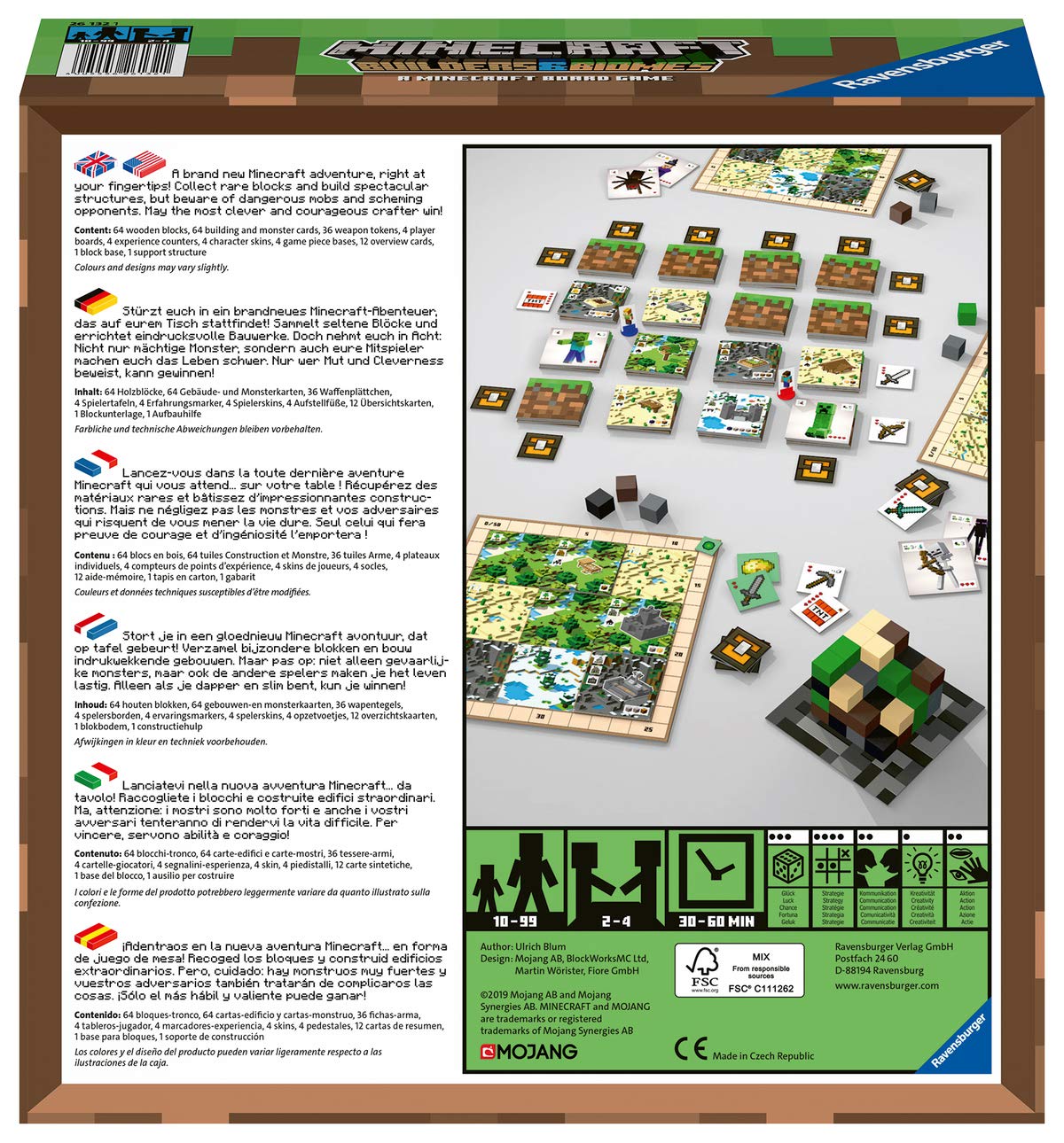 Ravensburger Minecraft: Builders & Biomes Strategy Board Game Ages 10 & Up
