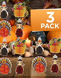 Beistle 4-Pack Decorative Thanksgiving Playmates, 4-Inch-5-Inch
