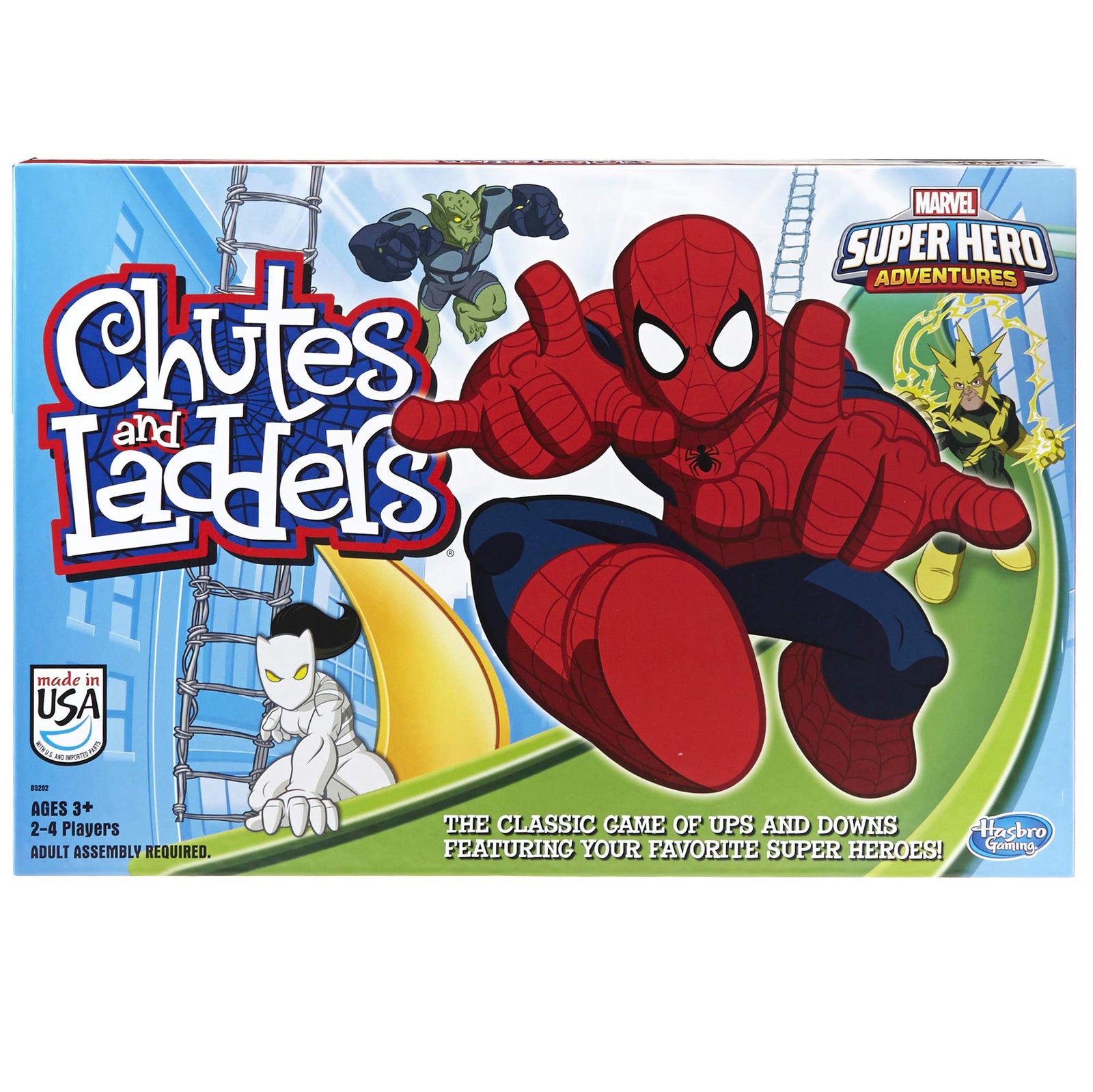 Hasbro Gaming Marvel Spider-Man Web Warriors Chutes & Ladders Game (Amazon Exclusive)