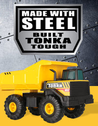 Tonka Steel Classics Mighty Dump Truck, Toy Truck, Real Steel Construction, Ages 3 and Up, Frustration-Free Packaging (FFP)
