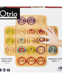 Otrio Wood Strategy-Based Board Game for Adults, Families and Kids Ages 8 & up
