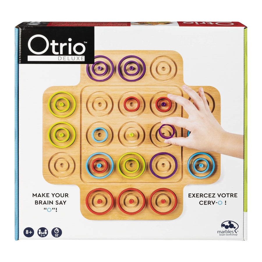 Otrio Wood Strategy-Based Board Game for Adults, Families and Kids Ages 8 & up