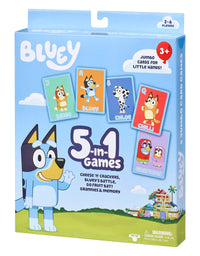 Bluey 5-in-1 Card Game Set - Includes 53 Jumbo Cards
