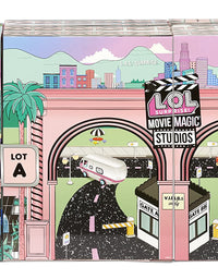 LOL Surprise OMG Movie Magic Studios with 70+ Surprises, 12 Dolls Including 2 Fashion Dolls, 4 Movie Studio Stages, Green Screen, Phone Tripod, Movie Theater/Set Packaging, and Movie Accessories
