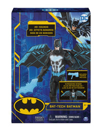DC Comics Batman Bat-Tech 12-inch Deluxe Action Figure with Expanding Wings, Lights and Over 20 Sounds, Kids Toys for Boys
