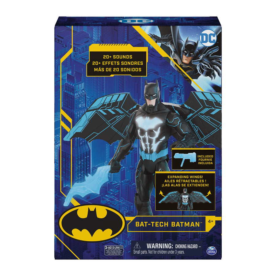 DC Comics Batman Bat-Tech 12-inch Deluxe Action Figure with Expanding Wings, Lights and Over 20 Sounds, Kids Toys for Boys