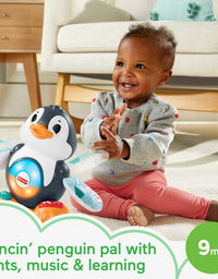 Fisher-Price Linkimals Cool Beats Penguin, Musical Infant Toy with Lights, Motions, and Educational Songs for Infants and Toddlers
