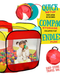 Kiddey Ball Pit Play Tent for Kids - 6-Sided Ball Pit for Kids Toddlers and Baby - Fill with Plastic Balls (Balls Not Included) or Use As an Indoor / Outdoor Play Tent Great Gift Idea
