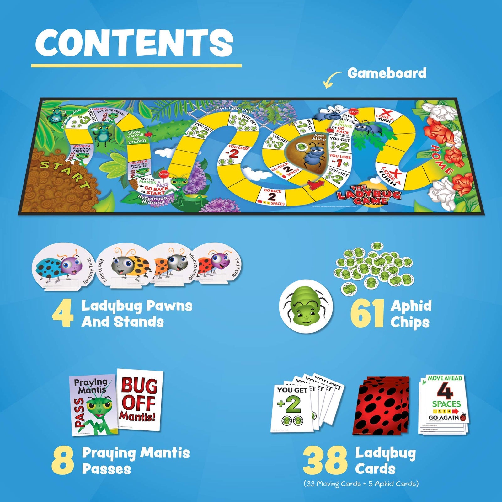Zobmondo!! The Ladybug Game, Great First Board Game for Boys and Girls, Award-Winning Educational Game, Kids’ Game for Ages 3 and Up