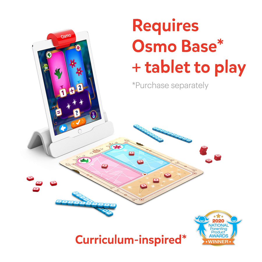 Osmo - Math Wizard and the Magical Workshop for iPad & Fire Tablet - Ages 6-8/Grades 1-2 - Addition & Subtraction - Curriculum-Inspired - STEM Toy (Osmo Base Required)