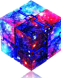 Fidget Toys Infinity Cube, Fidget Blocks for Stress and Anxiety Relief Mini Preschool Toys, Fidget Cube Toy Relaxing Hand-Held for Adults and Kids, Killing Time for ADD/ADHD/OCD (Starry Sky) Eoqiza
