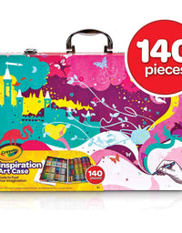 Crayola Inspiration Art Case in Pink, Gifts for Kids Age 5+, 140 Count
