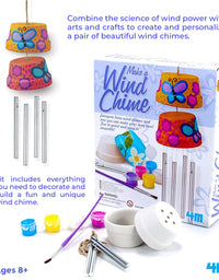 4M 4824 Make A Wind Chime Kit - Arts & Crafts Construct & Paint A Wind Powered Musical Chime DIY Gift for Kids, Boys & Girls

