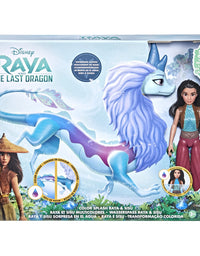 Disney's Raya and The Last Dragon Color Splash Raya and Sisu Dragon, Water Toy for Kids 3 and Up
