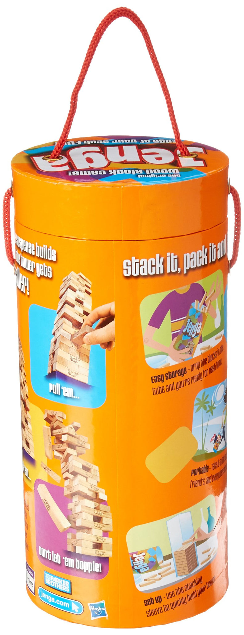 Jenga Game Wooden Blocks Stacking Tumbling Tower Kids Game Ages 6 and Up (Amazon Exclusive)