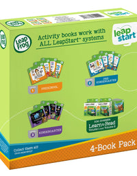 LeapFrog LeapStart Preschool 4-in-1 Activity Book Bundle with ABC, Shapes & Colors, Math, Animals
