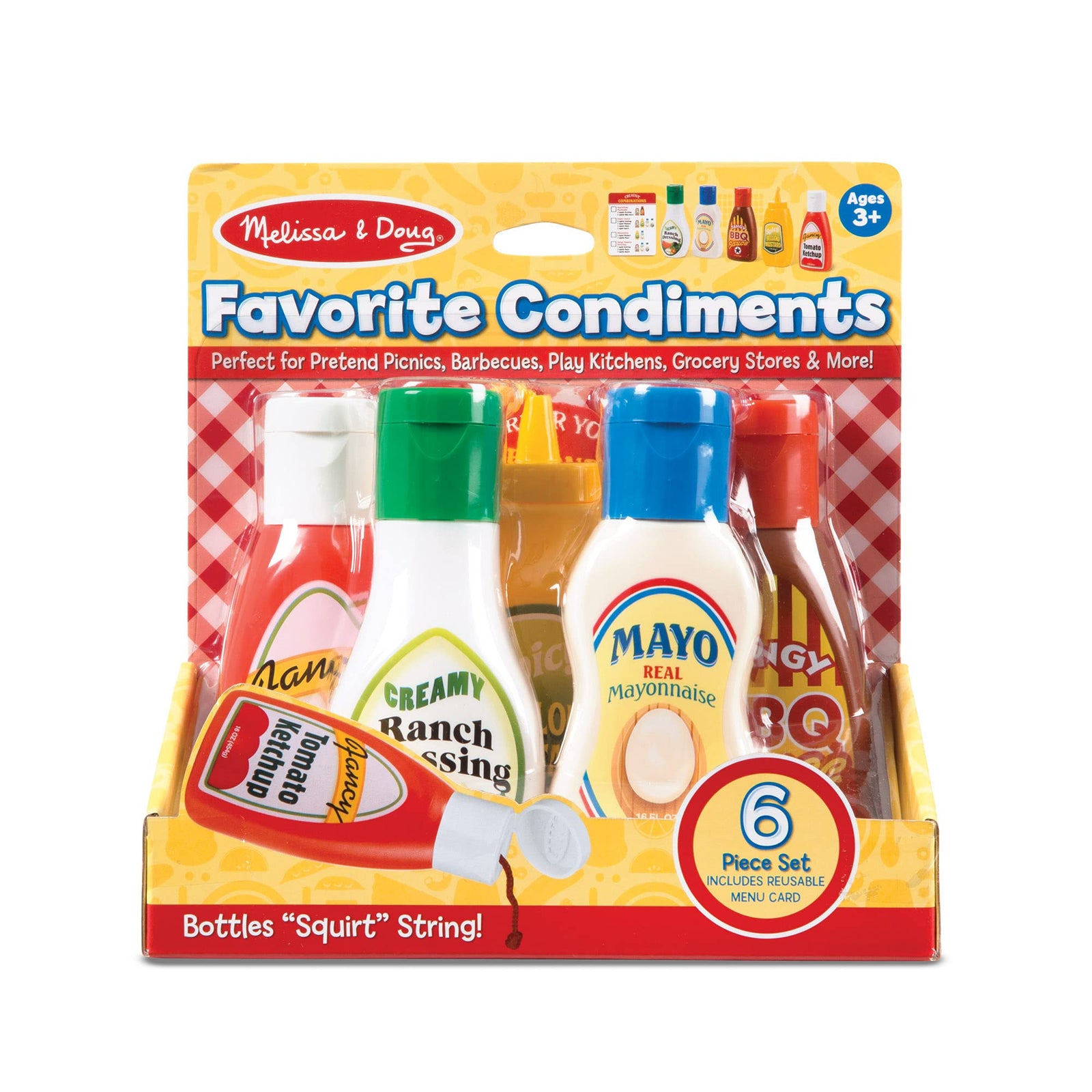 Melissa & Doug 5-Piece Favorite Condiments Play Food Set