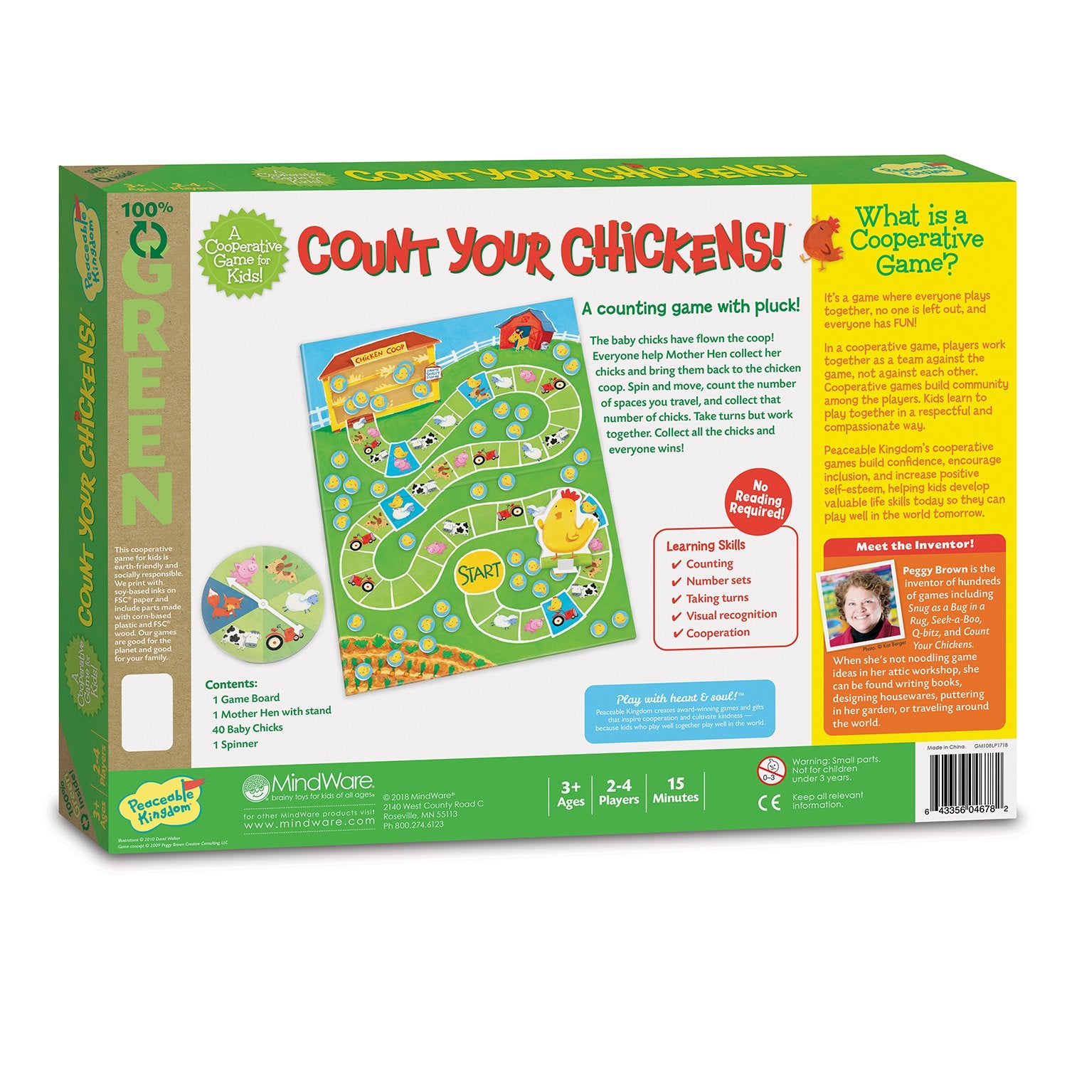 Peaceable Kingdom Count Your Chickens Award Winning Cooperative Counting Game for Kids