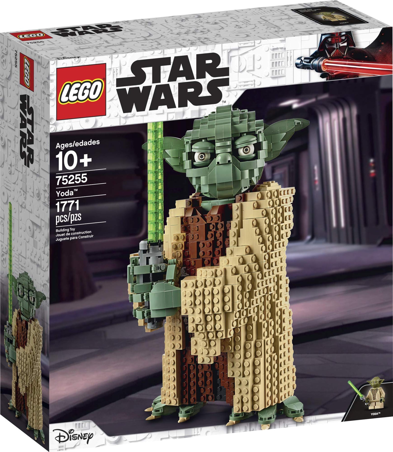 LEGO Star Wars: Attack of The Clones Yoda 75255 Yoda Building Model and Collectible Minifigure with Lightsaber (1,771 Pieces)