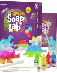 Dino Soap Making Kit for Kids - Dinosaur Science Kits for Kids All Ages - STEM DIY Activity Craft Kits - Crafts Gift for Girls and Boys
