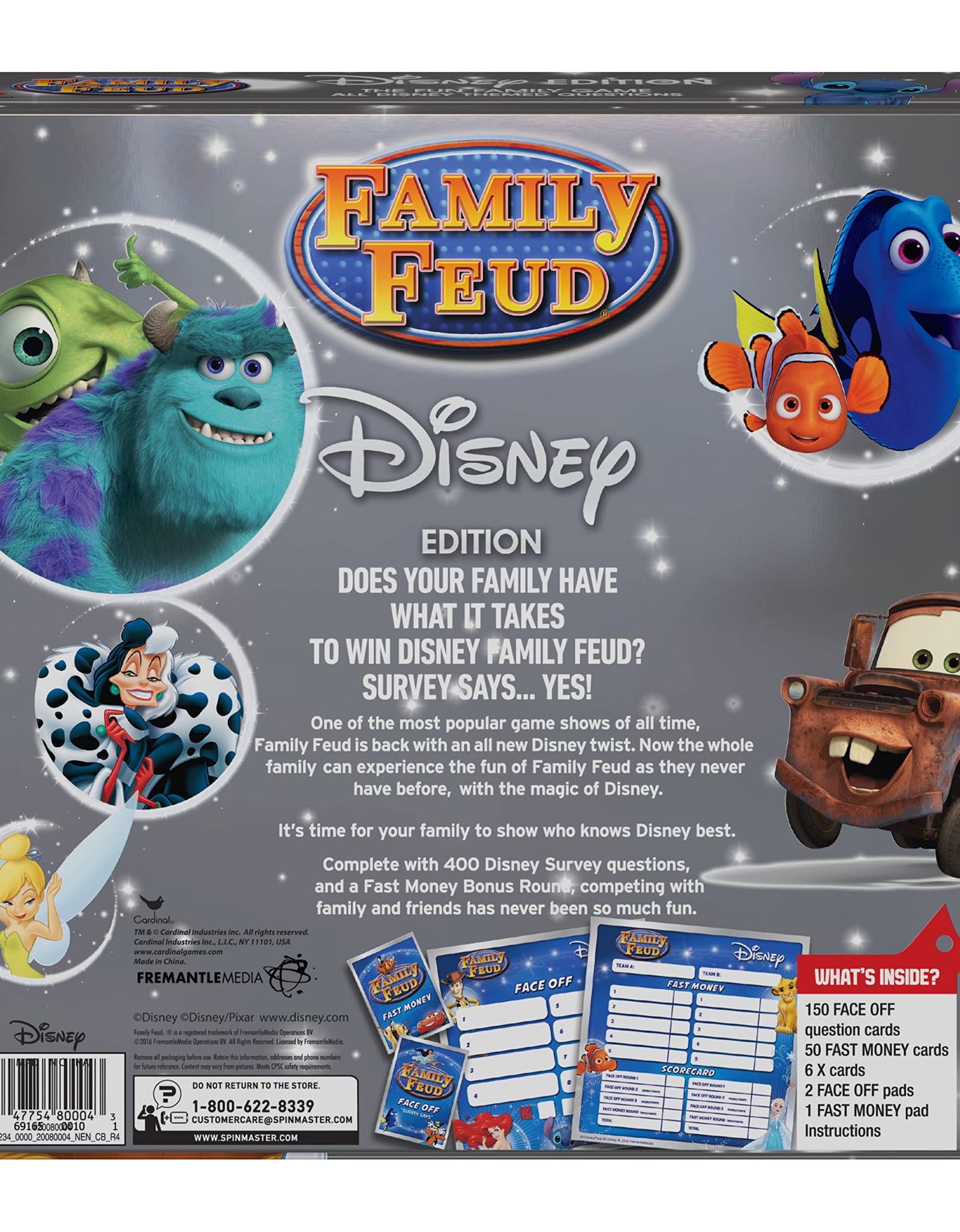 Family Feud Disney Edition Game for Adults, Families and Kids Ages 6 and up, by Spin Master
