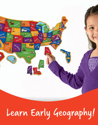 Learning Resources Magnetic U.S. Map Puzzle, Fun Geography for Kids, US Map, Develops Fine Motor Skills, 44 Pieces, Ages 4+
