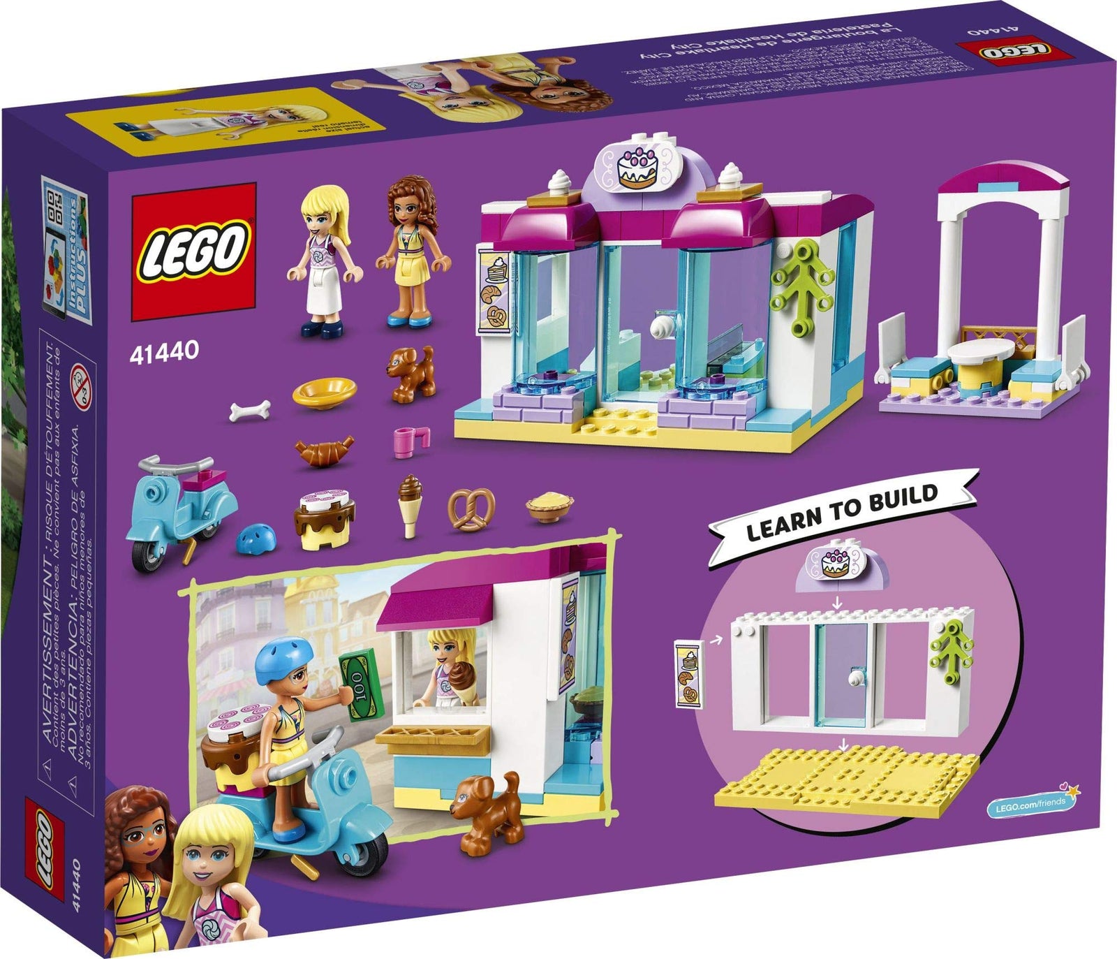 LEGO Friends Heartlake City Bakery 41440 Building Kit; Kids Café Toy Playset Friends Stephanie and Olivia; Collectible Toy, New 2021 (99 Pieces)