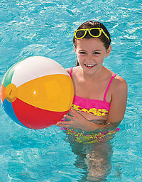 Beach Balls [3 Pack] 20" Inflatable Beach Balls for Kids - Beach Toys for Kids & Toddlers, Pool Games, Summer Outdoor Activity - Classic Rainbow Color by 4E's Novelty
