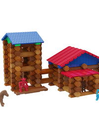 Lincoln Logs Centennial Edition Tin Amazon Exclusive-150+ Pieces-Real Wood-Ages 3+-Best Retro Building Gift Set for Boys/Girls-Creative Construction Engineering-Top Blocks Kit-Preschool Education Toy
