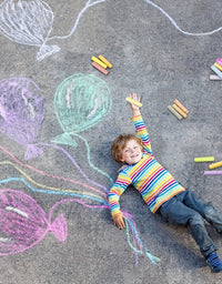 Sidewalk Chalk Painting, Jumbo Chalk Present for Kids, Sidewalk Painting Outdoor Art Kid Chalk, Washable Chalk, Bulk Sidewalk Chalk Sets 108 Pcs.
