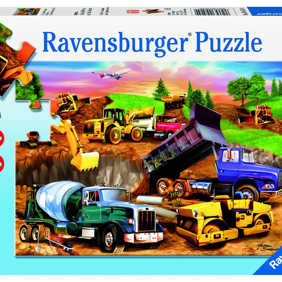 Ravensburger Construction Crowd - 60 Piece Jigsaw Puzzle for Kids – Every Piece is Unique, Pieces Fit Together Perfectly