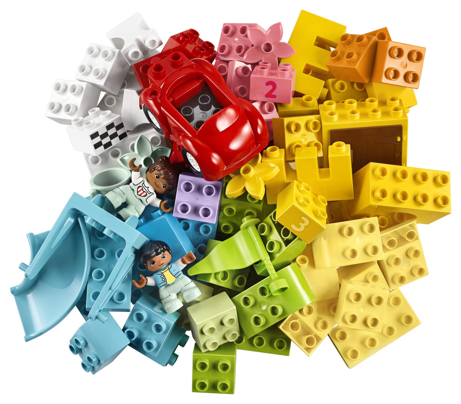LEGO DUPLO Classic Deluxe Brick Box 10914 Starter Set with Storage Box, Great Educational Toy for Toddlers 18 Months and up (85 Pieces)