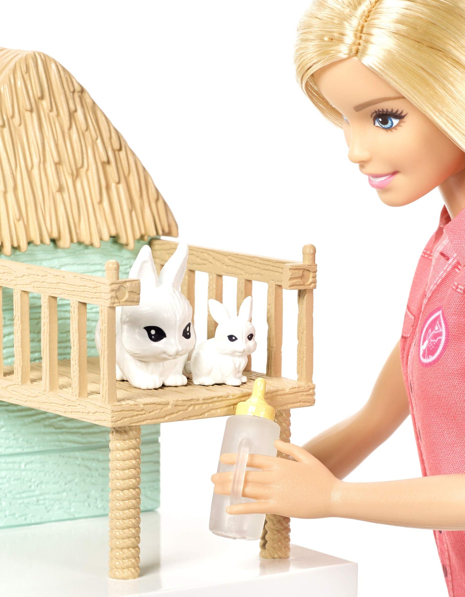 Barbie Doll and Animal Rescue Center with 8 Animals