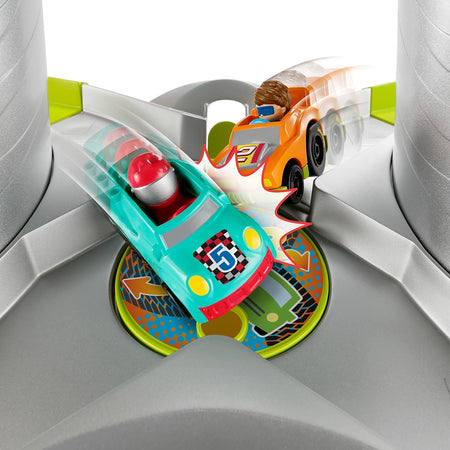 Fisher-Price Little People Launch & Loop Raceway, vehicle playset for toddlers and preschool kids