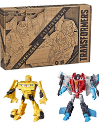 Transformers Toys Heroes and Villains Bumblebee and Starscream 2-Pack Action Figures - for Kids Ages 6 and Up, 7-inch
