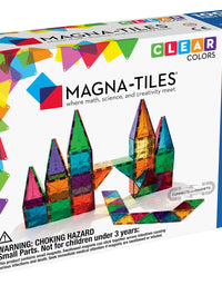 Magna-Tiles 100-Piece Clear Colors Set, The Original Magnetic Building Tiles For Creative Open-Ended Play, Educational Toys For Children Ages 3 Years +
